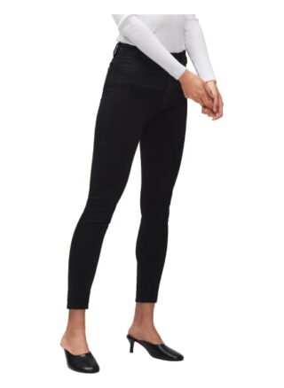 7 For All Mankind Aubrey Skinny Fit Flared Leg Jeans Damen, Schwarz