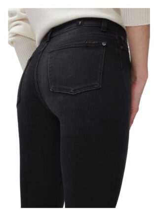 7 For All Mankind Aubrey Skinny Fit Flared Leg Jeans Damen, Schwarz
