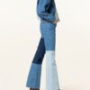 7 For All Mankind Indigo Shades Flared Leg Jeans Damen, Blau