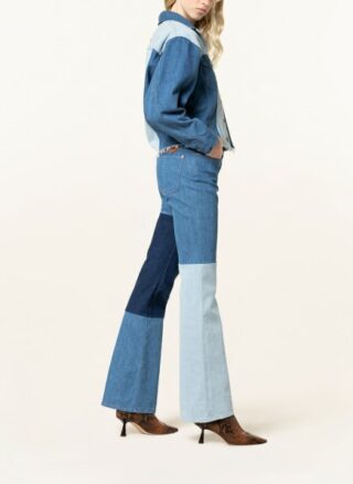 7 For All Mankind Indigo Shades Flared Leg Jeans Damen, Blau