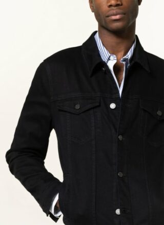 7 For All Mankind Jeansjacke Herren, Schwarz