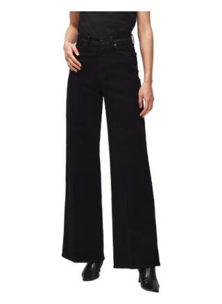 7 For All Mankind Lotta Wideleg Fit Flared Leg Jeans Damen, Schwarz