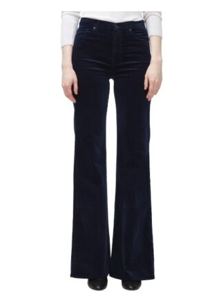 7 For All Mankind Modern Dojo Flared Fit Chino-Jeans Damen, Blau