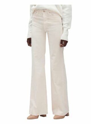 7 For All Mankind Modern Dojo Flared Fit Chino-Jeans Damen, Weiß