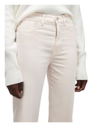 7 For All Mankind Modern Dojo Flared Fit Chino-Jeans Damen, Weiß