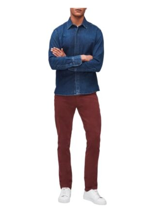 7 For All Mankind Plain Shirt Jeanshemd Herren, Blau