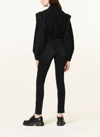7 For All Mankind Pyper Crop Skinny Jeans Damen, Schwarz