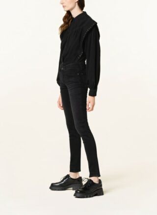 7 For All Mankind Pyper Crop Skinny Jeans Damen, Schwarz