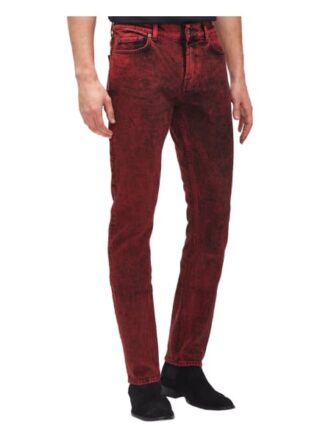 7 For All Mankind Ronnie Regular Fit Jeans Herren, Rot