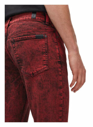 7 For All Mankind Ronnie Regular Fit Jeans Herren, Rot