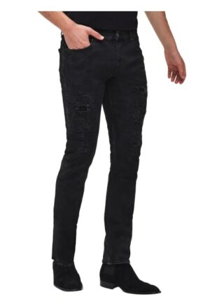 7 For All Mankind Ronnie Regular Fit Jeans Herren, Schwarz