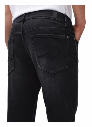 7 For All Mankind Ronnie Regular Fit Jeans Herren, Schwarz