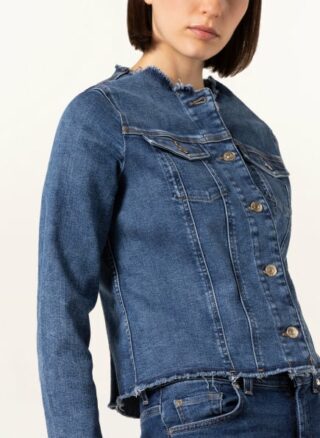 7 For All Mankind Slim Illusion Jeansjacke Damen, Blau