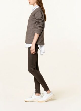 7 For All Mankind Slim Illusion Skinny Jeans Damen, Braun