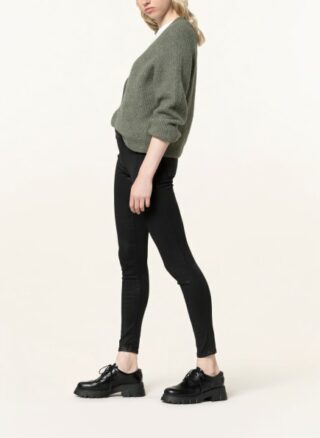 7 For All Mankind Slim Illusion Skinny Jeans Damen, Schwarz