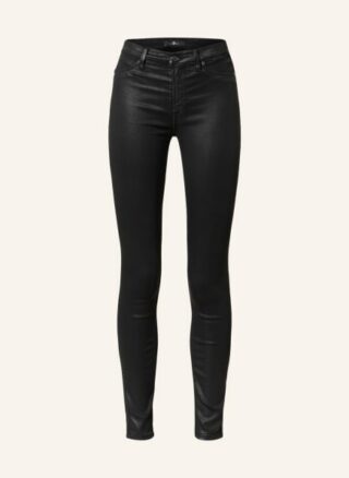 7 For All Mankind Slim Illusion Skinny Jeans Damen, Schwarz