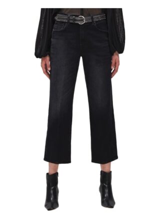 7 For All Mankind The Modern Straight Straight Fit Straight Leg Jeans Damen, Schwarz