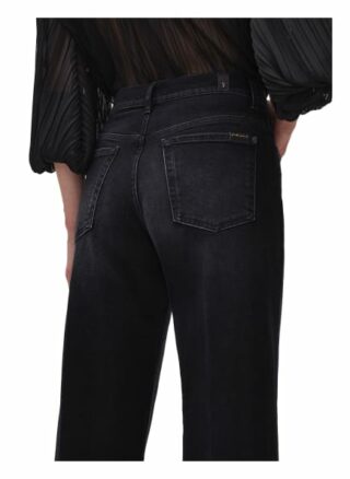 7 For All Mankind The Modern Straight Straight Fit Straight Leg Jeans Damen, Schwarz