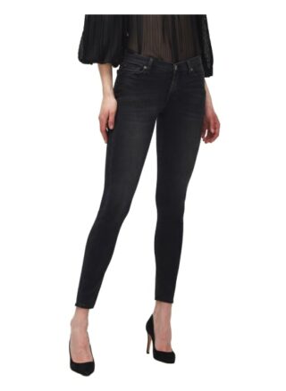 7 For All Mankind The Skinny Skinny Fit Skinny Jeans Damen, Schwarz