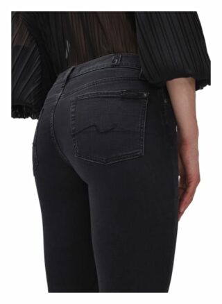7 For All Mankind The Skinny Skinny Fit Skinny Jeans Damen, Schwarz