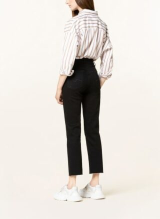7 For All Mankind The Straight 7/8 Straight Leg Jeans Damen, Schwarz