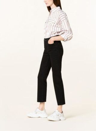 7 For All Mankind The Straight 7/8 Straight Leg Jeans Damen, Schwarz