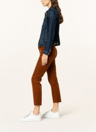 7 For All Mankind The Straight Crop 7/8-Cordhose Damen, Braun