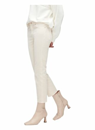 7 For All Mankind The Straight Crop Straight Fit Chino-Jeans Damen, Weiß