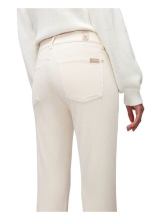 7 For All Mankind The Straight Crop Straight Fit Chino-Jeans Damen, Weiß