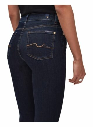 7 For All Mankind The Straight Crop Straight Fit Straight Leg Jeans Damen, Blau