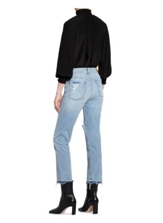 7 For All Mankind The Straight Crop Straight Leg Jeans Damen, Blau