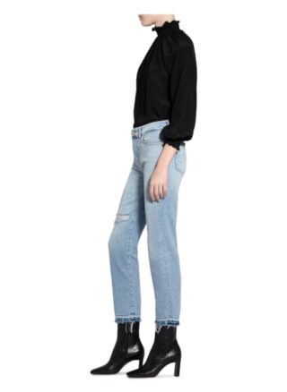7 For All Mankind The Straight Crop Straight Leg Jeans Damen, Blau