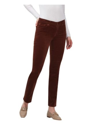 7 For All Mankind The Straight Straight Fit Chino-Jeans Damen, Braun