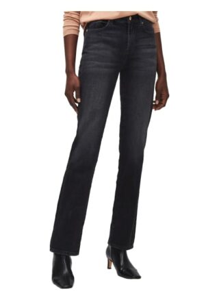 7 For All Mankind The Straight Straight Fit Straight Leg Jeans Damen, Schwarz