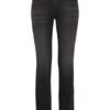 7 For All Mankind The Straight Straight Fit Straight Leg Jeans Damen, Schwarz