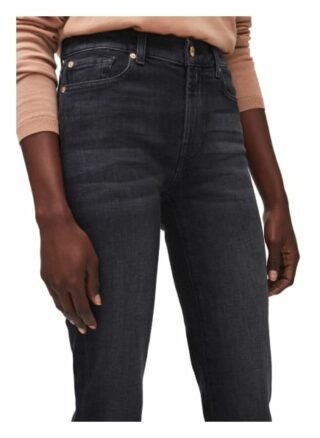 7 For All Mankind The Straight Straight Fit Straight Leg Jeans Damen, Schwarz