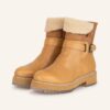 AGL Boots Apreski Biker Boots Damen, Braun