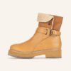 AGL Boots Apreski Biker Boots Damen, Braun