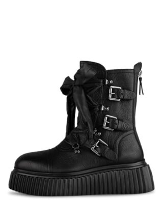 AGL Boots Marilu Biker Boots Damen, Schwarz