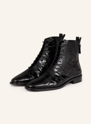 AGL Mariasole Schnürstiefeletten Damen, Schwarz