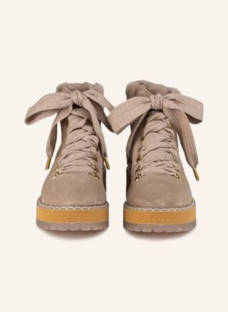 AGL Schnürboots Damen, Beige