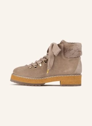 AGL Schnürboots Damen, Beige