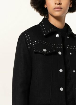 ALL SAINTS Acey Blouson Damen, Schwarz