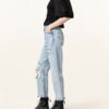 ALL SAINTS April Karottenjeans Damen, Blau