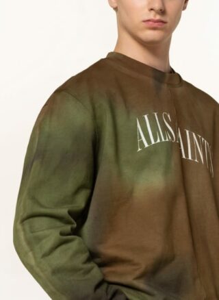 ALL SAINTS Camo Dropout Sweatshirt Herren, Grün