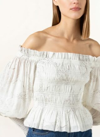 ALL SAINTS Lara Dover Off-Shoulder-Bluse Damen, Weiß