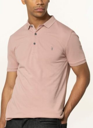 ALL SAINTS Reform Piqué-Poloshirt Herren, Pink