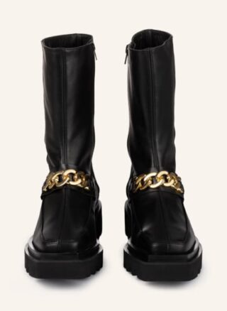 ALOHAS Biker Boots Damen, Schwarz