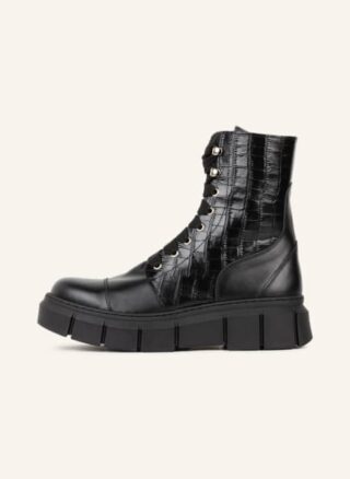 ALOHAS Can Can Schnürboots Damen, Schwarz