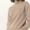 AMI De Coeur Rollkragenpullover Damen, Beige